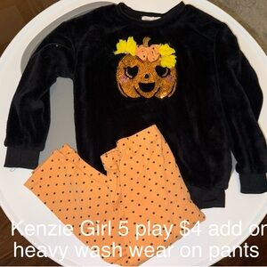 Kensie Girl Halloween Pumpkin Outfit for Kids